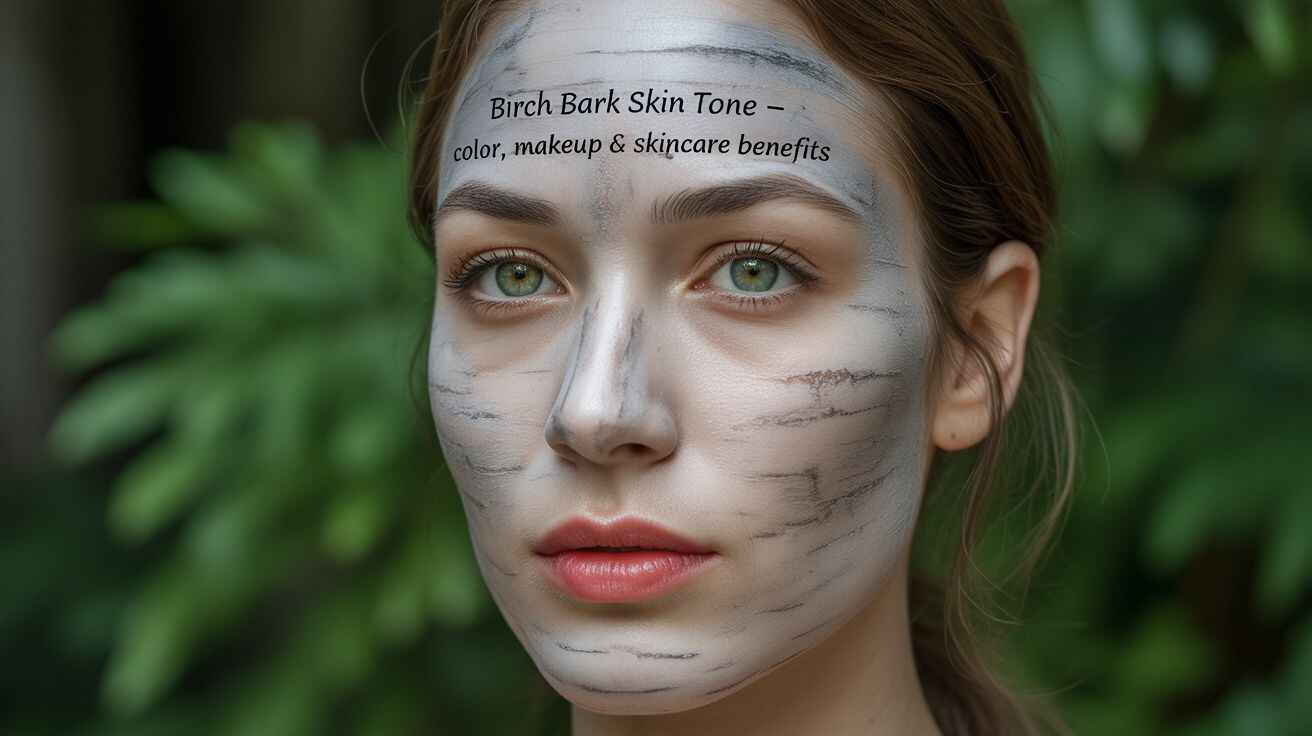 Birch bark skin tone guide showing color, makeup tips, and skincare benefits for sensitive and easily flushed complexions.