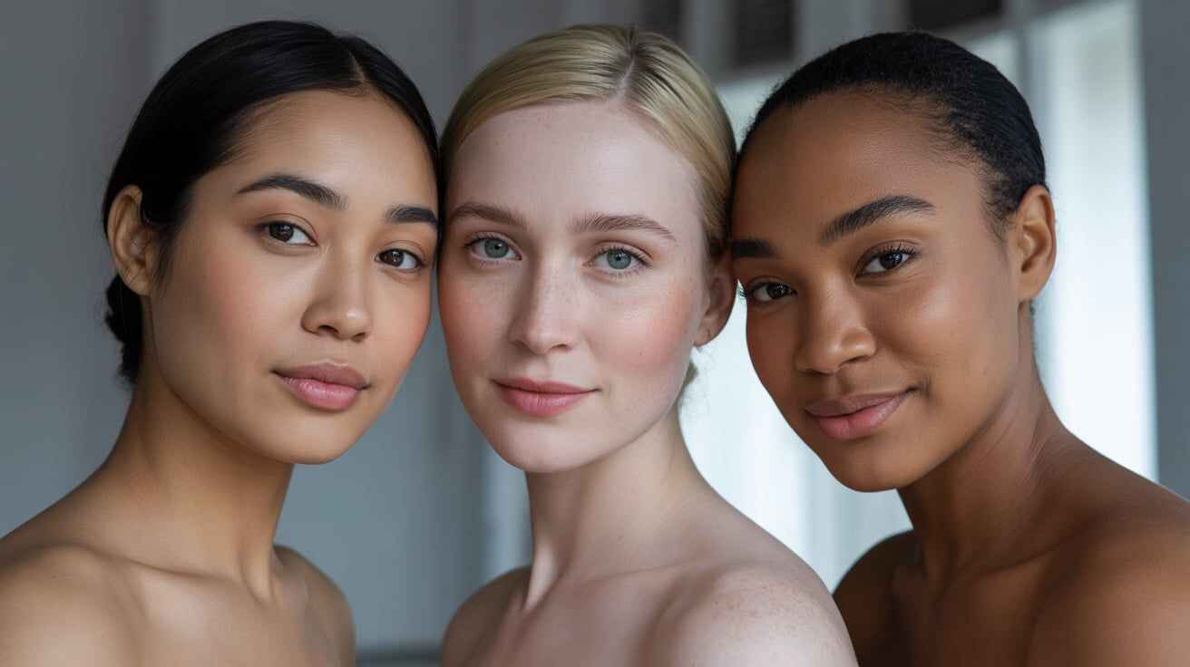 Comparison of fair vs light skin showing differences in tone, undertones, skincare needs, and makeup tips for foundation, blush, and SPF protection.